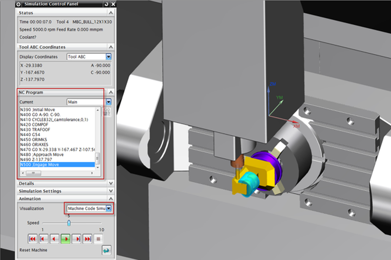 CAM Machine Simulation